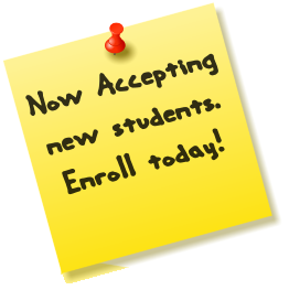 Now Accepting new students. Enroll today!